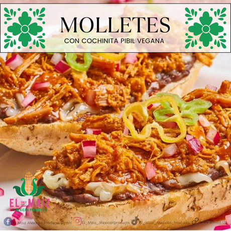 Molletes con Cochinita Pibil Vegana