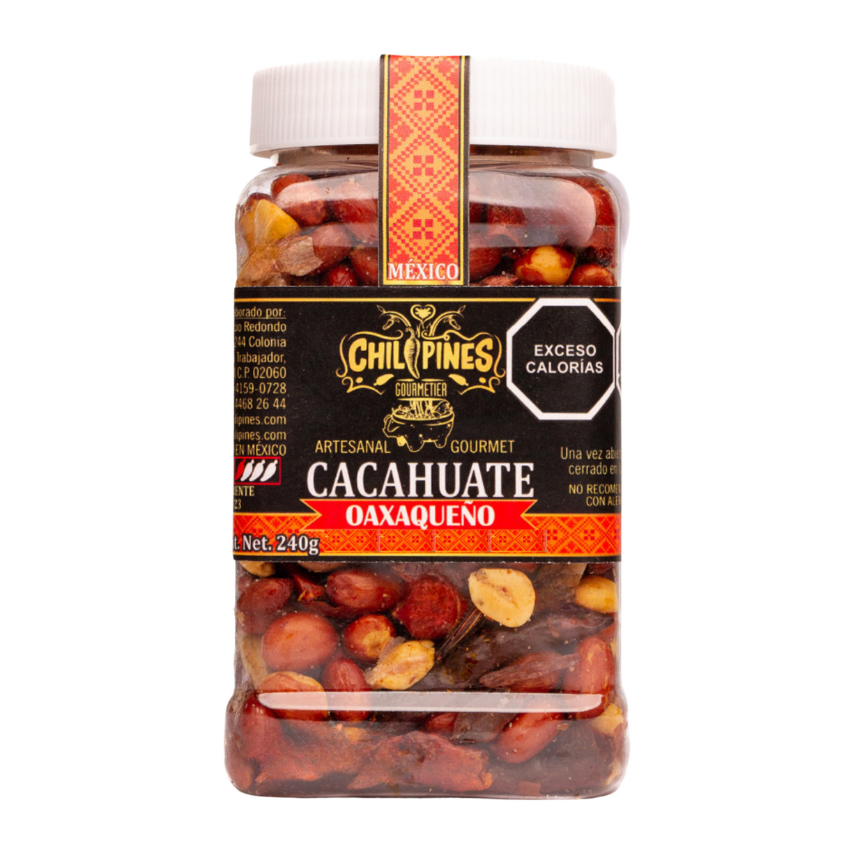 Cacahuate con Ajo y Chile de Árbol 240g CHILIPINES