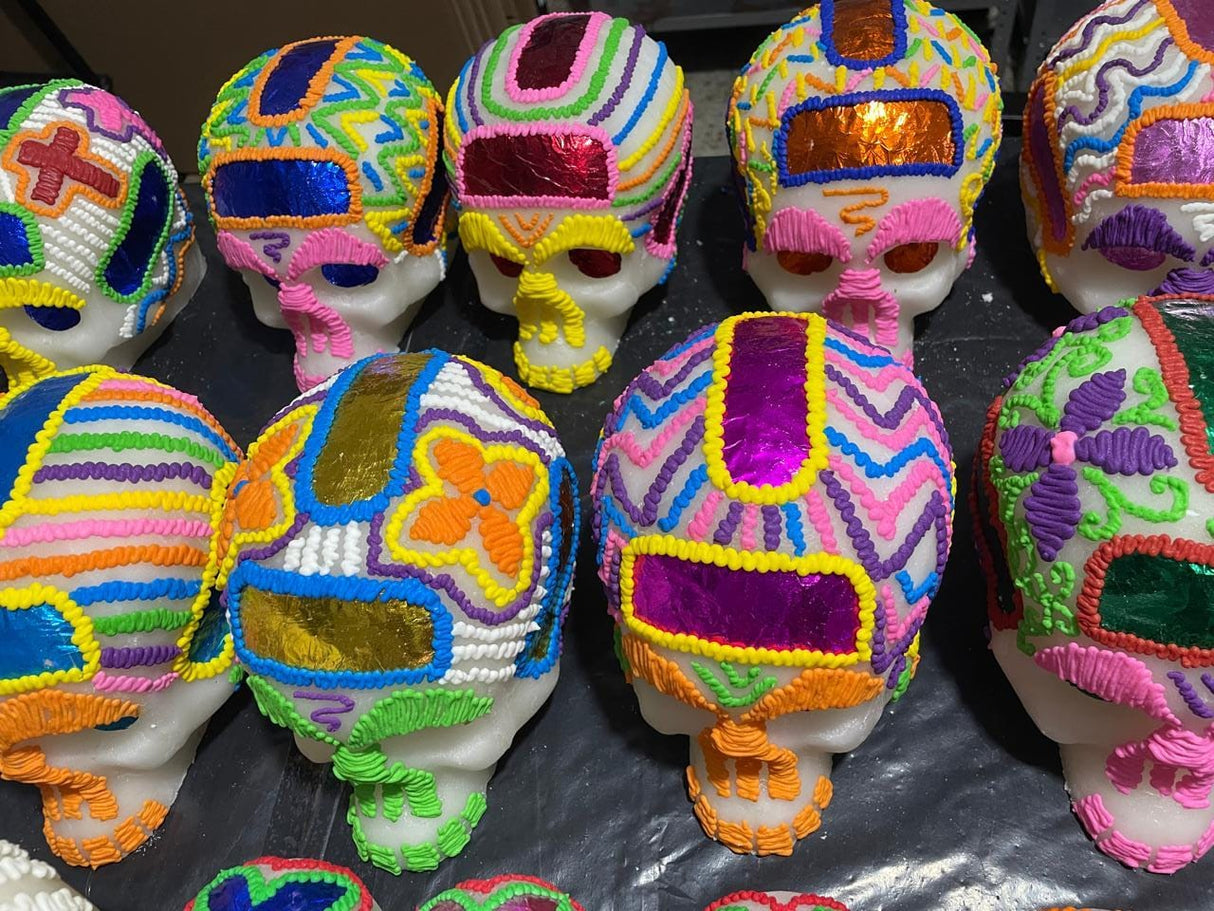 Calaverita de azucar (calavera) MEDIANA 8.5 CM - DIA DE MUERTOS