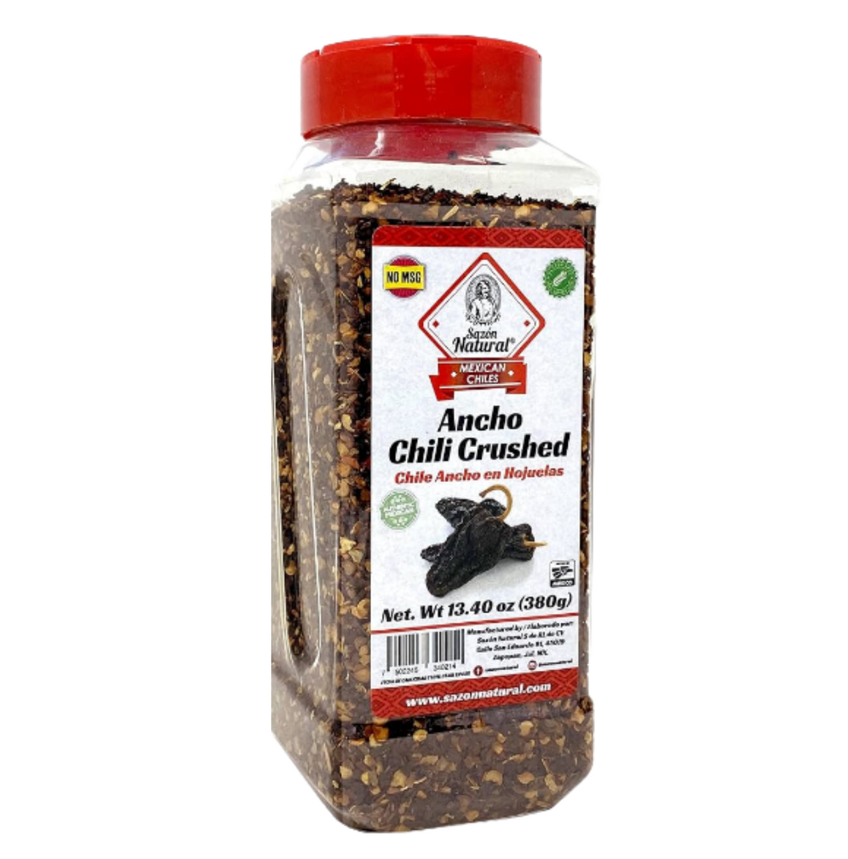 Chile Ancho en Hojuelas 380gr SAZON NATURAL