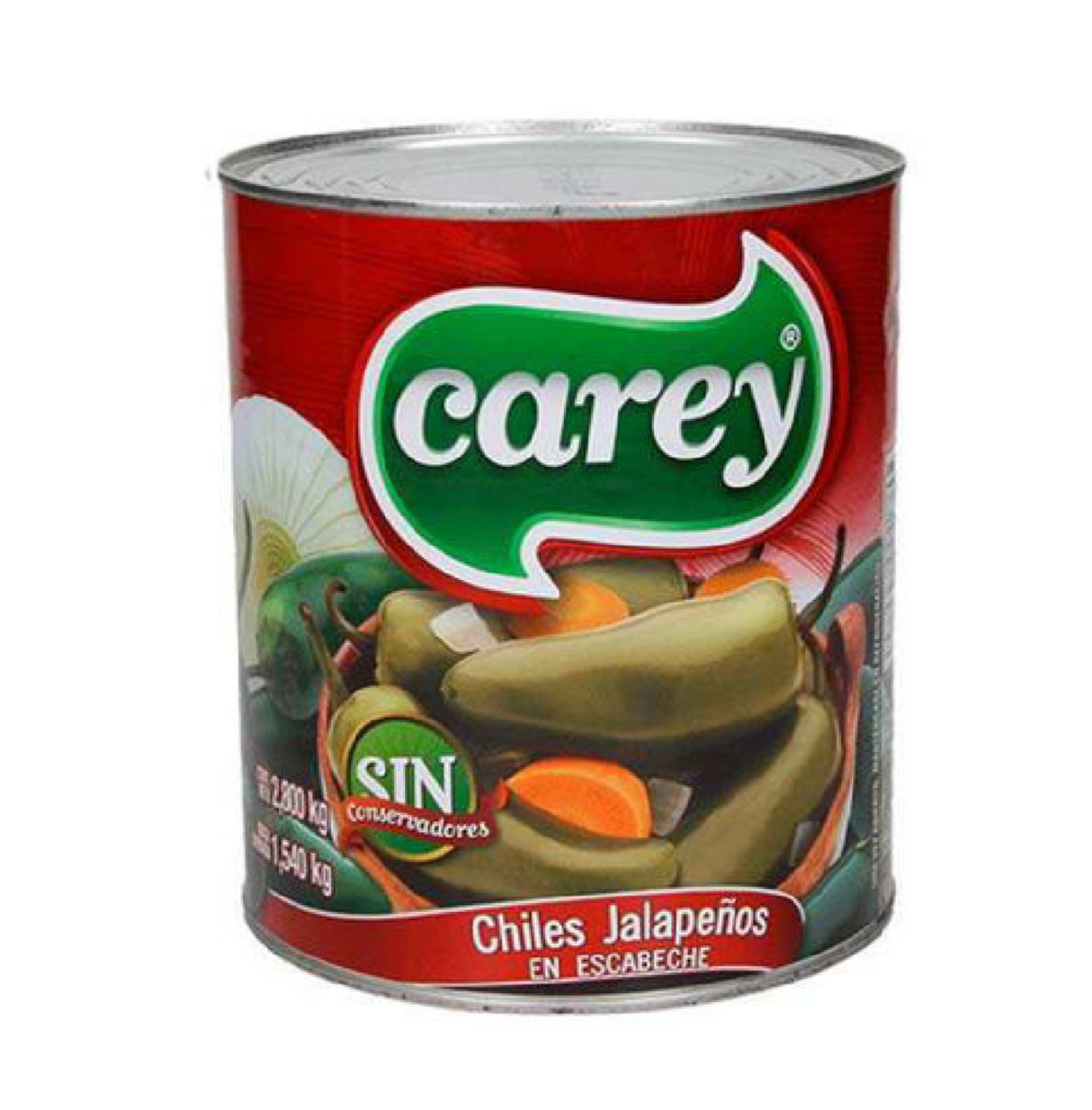 Chiles Jalapeños Enteros 2.8 kg - CAREY