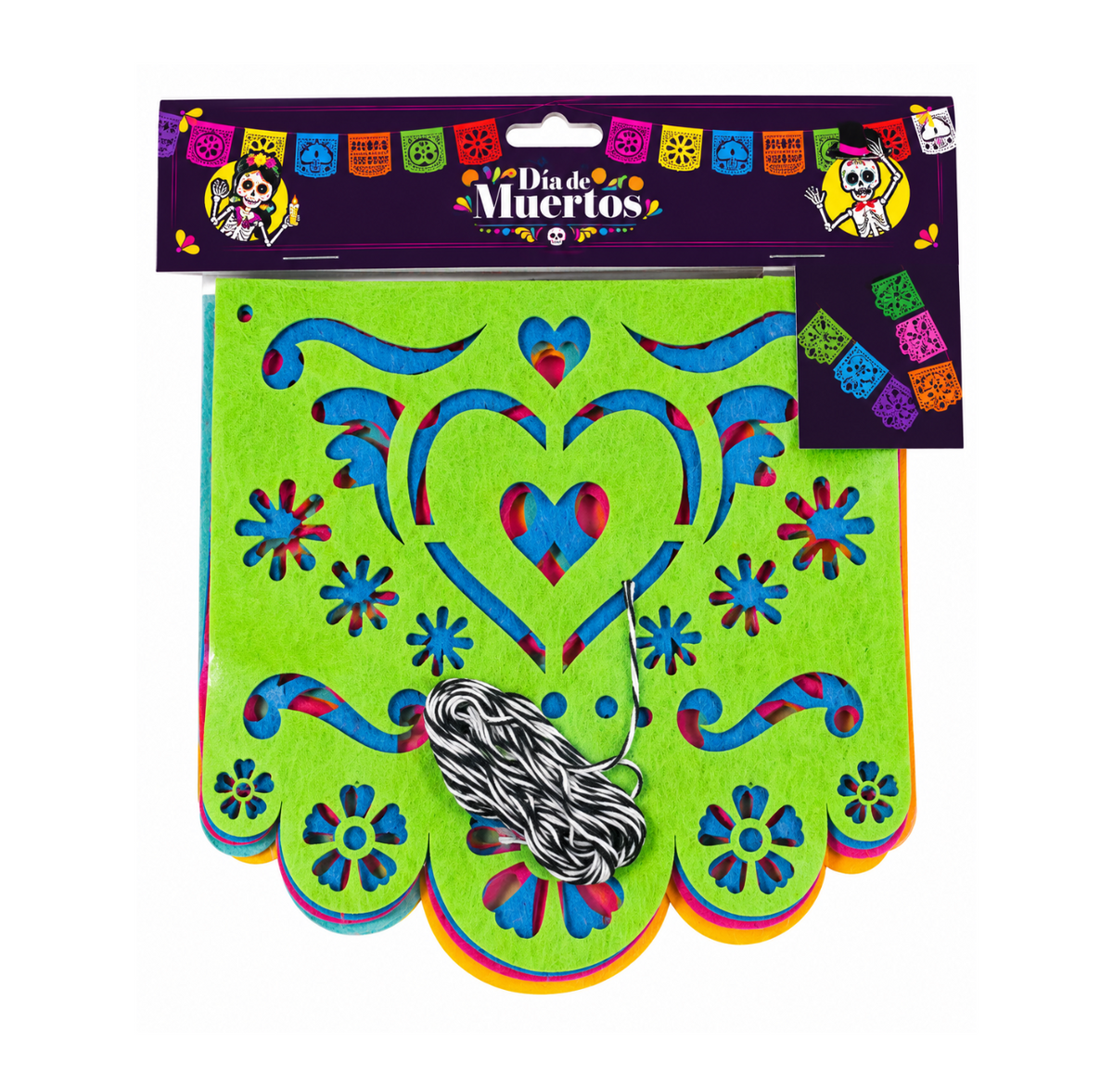 Guía de Fieltro colores Calaveras DIA DE MUERTOS