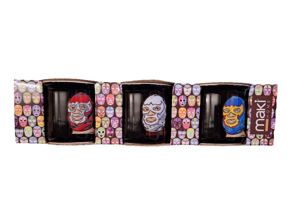 Shot Tequileros Luchadores Porcelana - MAKI