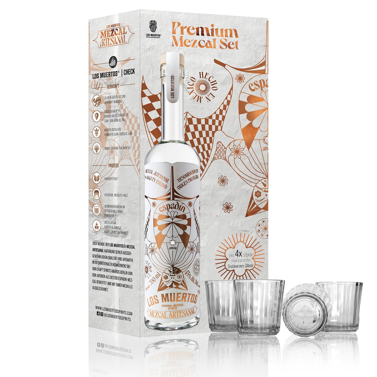 SET Mezcal joven 700 ml - LOS MUERTOS