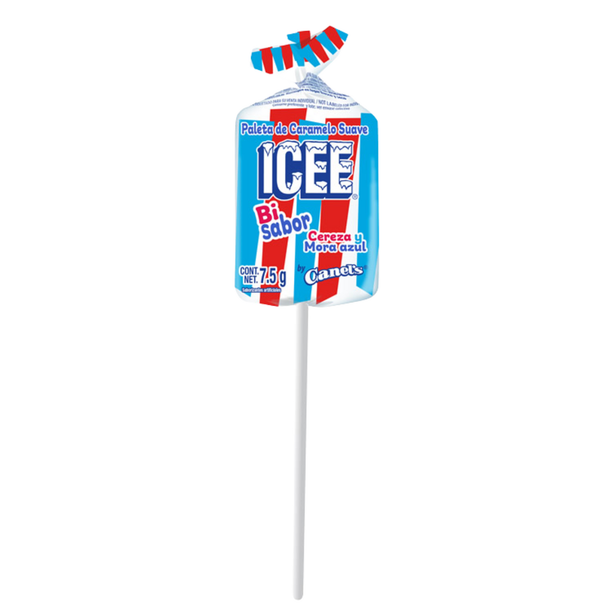 Paleta ICE bi sabor (cereza y Mora Azul) 7.5 g