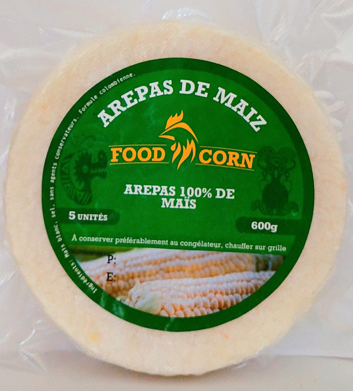 Arepas de Maíz 5 piezas CORN FOOD