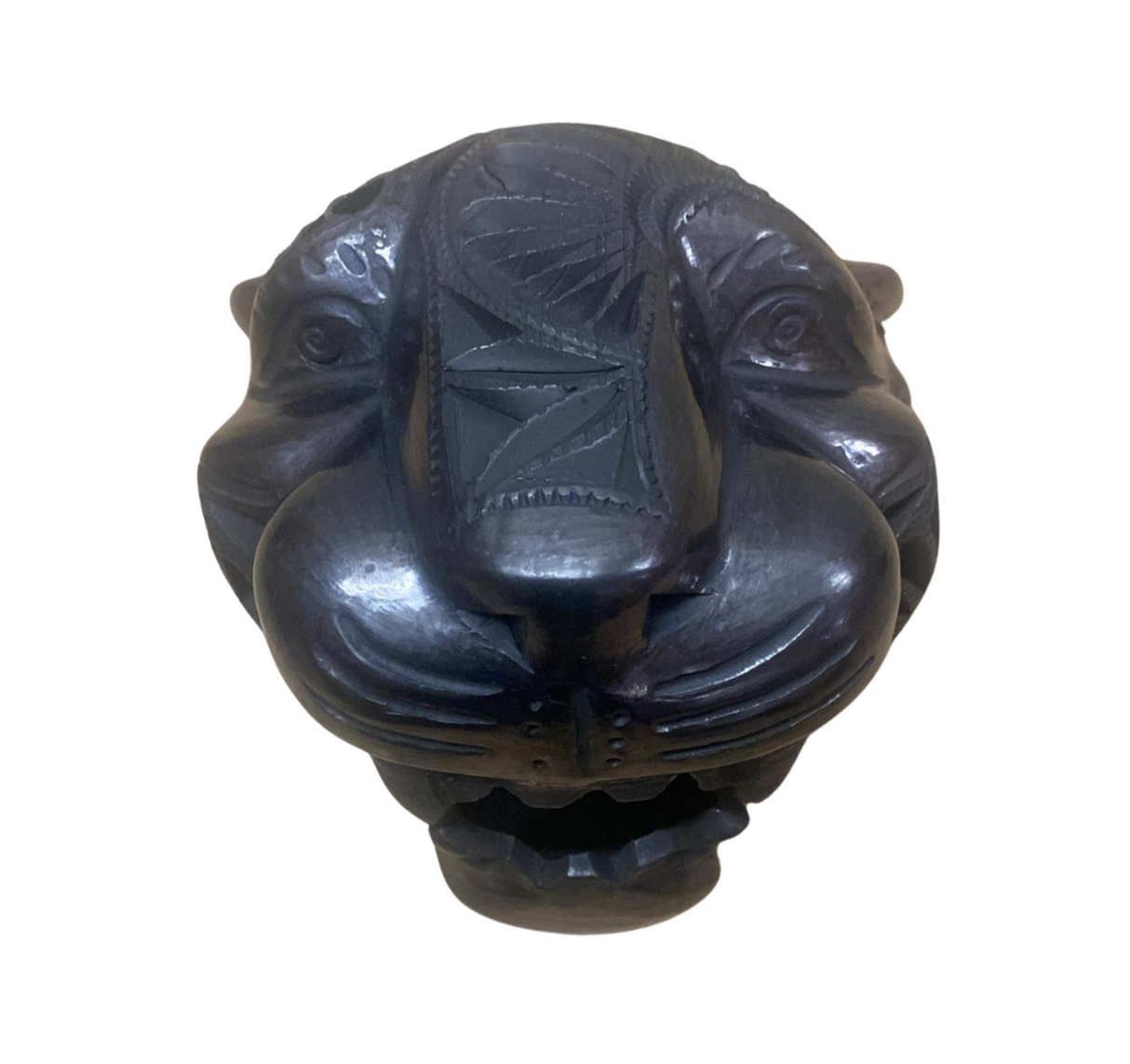 Cabeza de Jaguar Mediana Barro Negro