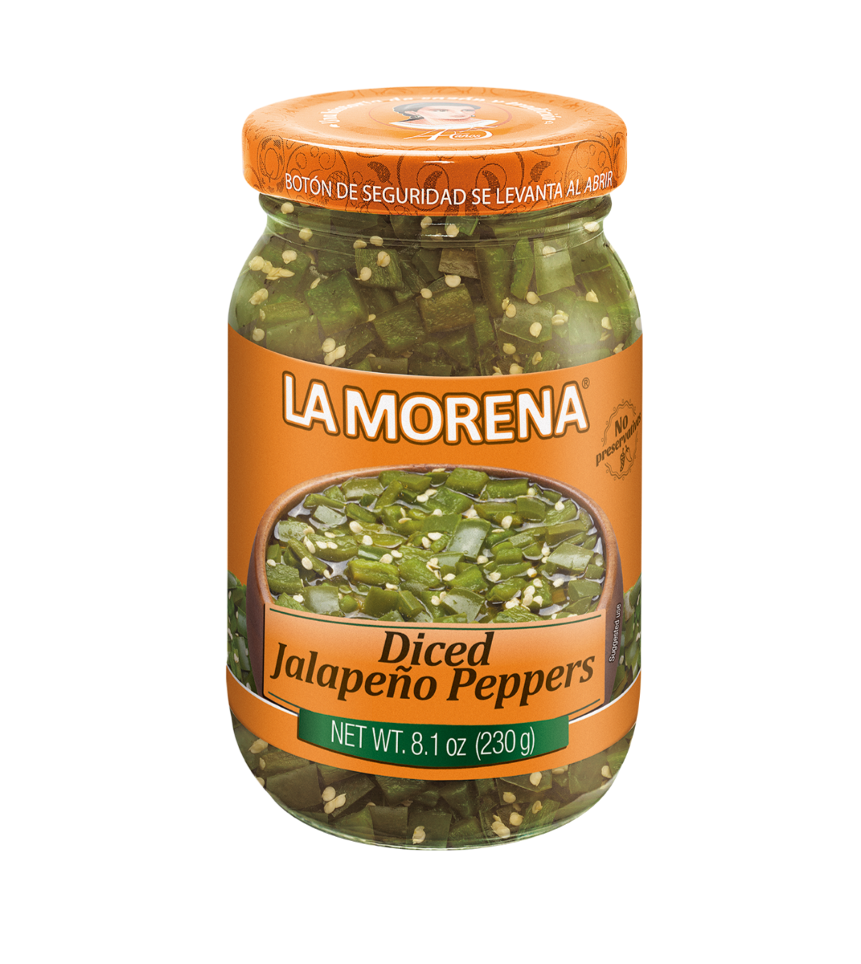 Jalapeño en Cubos Frasco 230g - LA MORENA