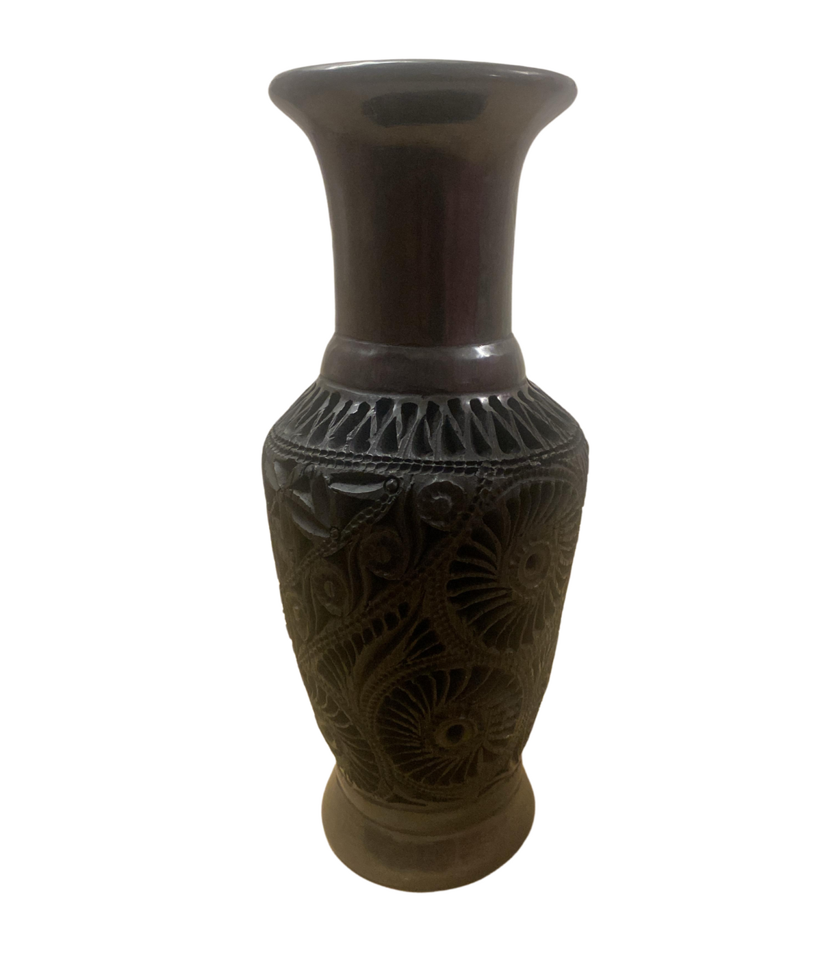 Florero Largo Barro Negro