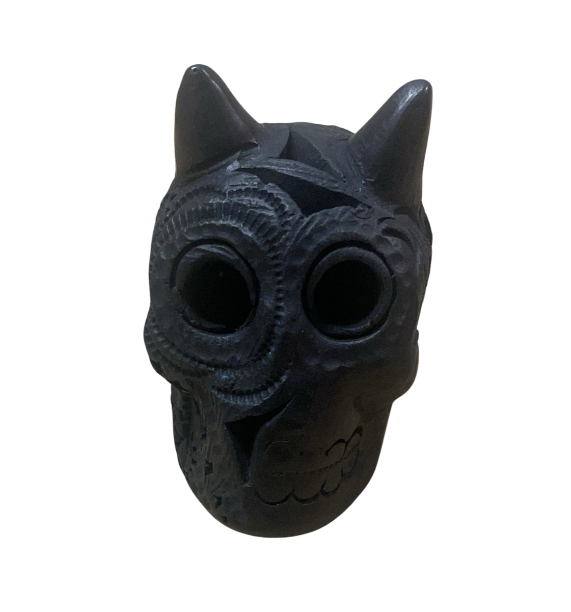 Mini Craneo Diablito Barro Negro