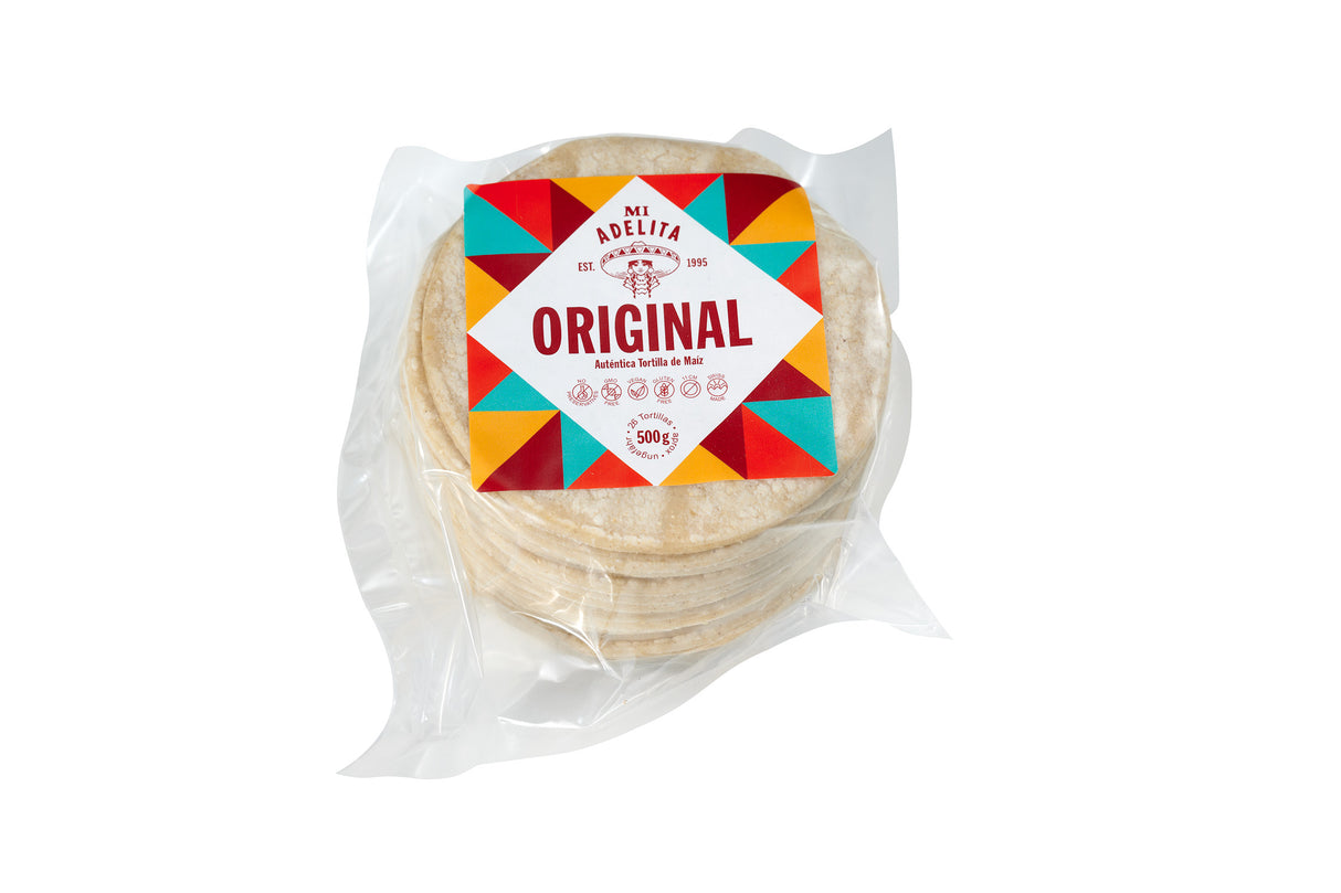 Taquera 500 gr - Mi Adelita tortillas de maiz blanco 11 cm