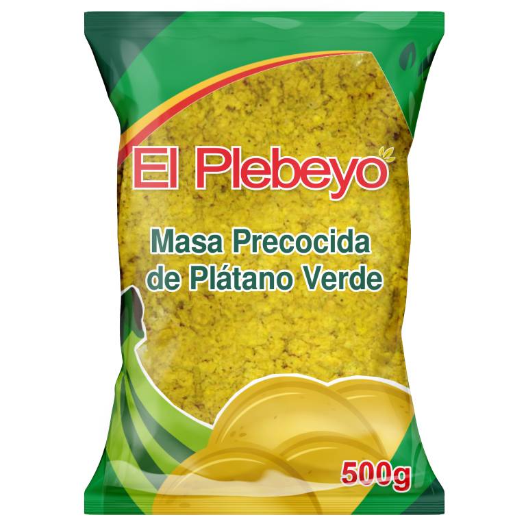 Masa de Plátano Verde El Plebeyo 500g x 12 uds.