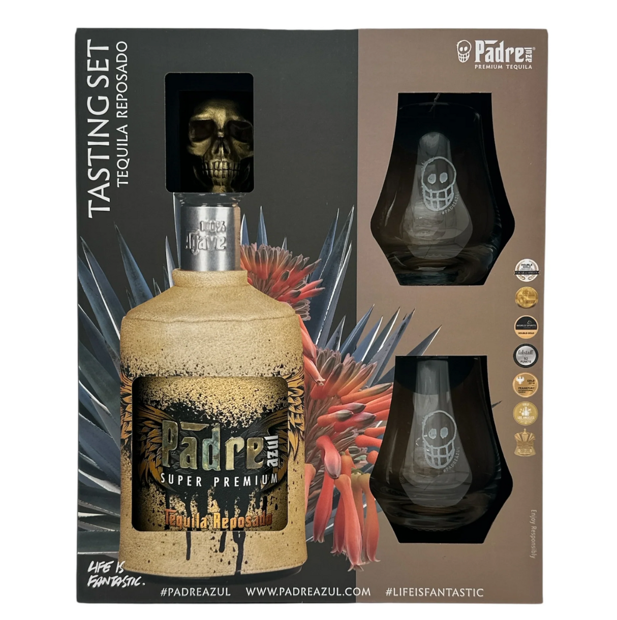 Tasting Set Tequila Reposado 700 ml PADRE AZUL