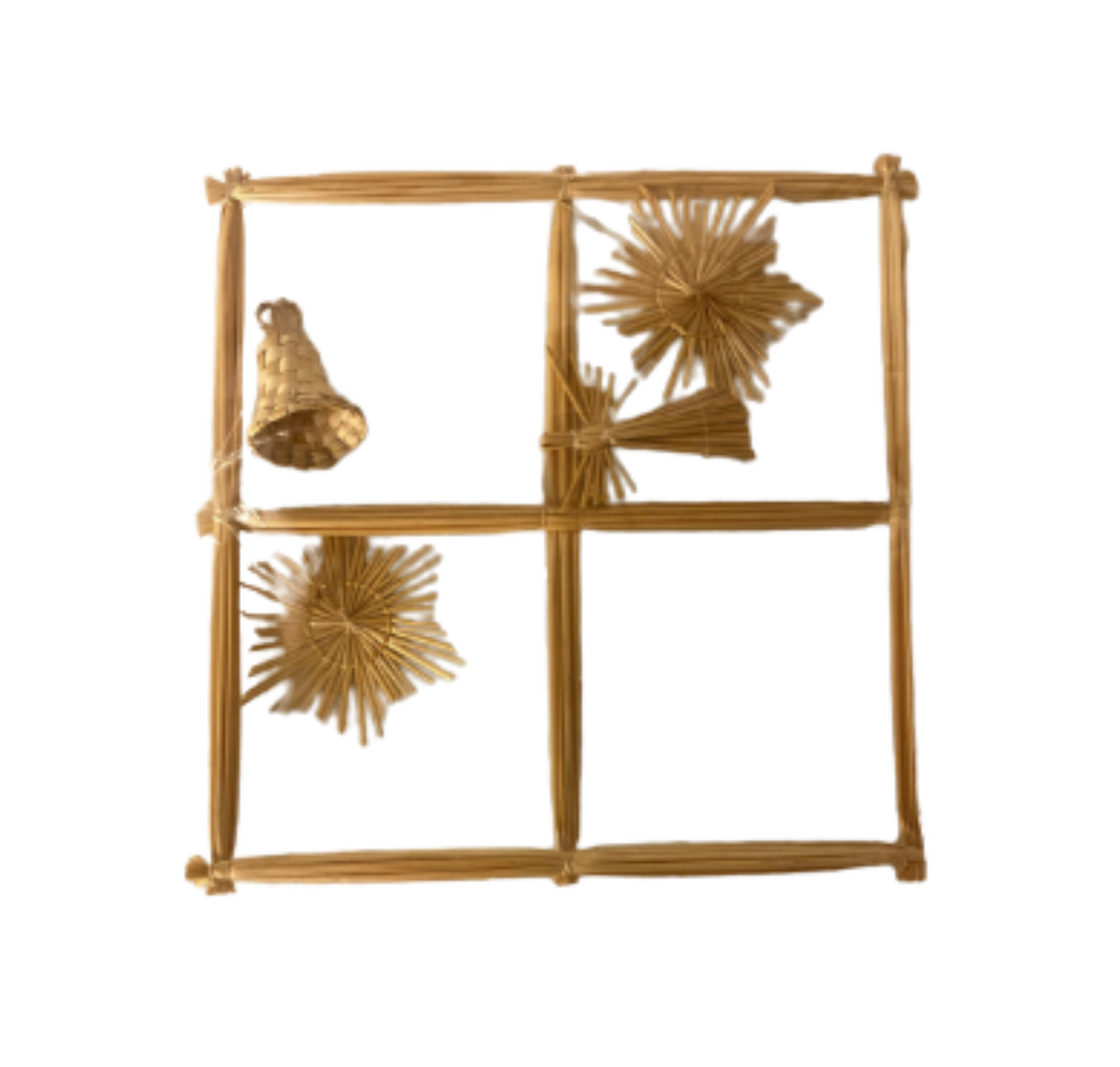 Cuadro de paja mediano 27 x 27 cm