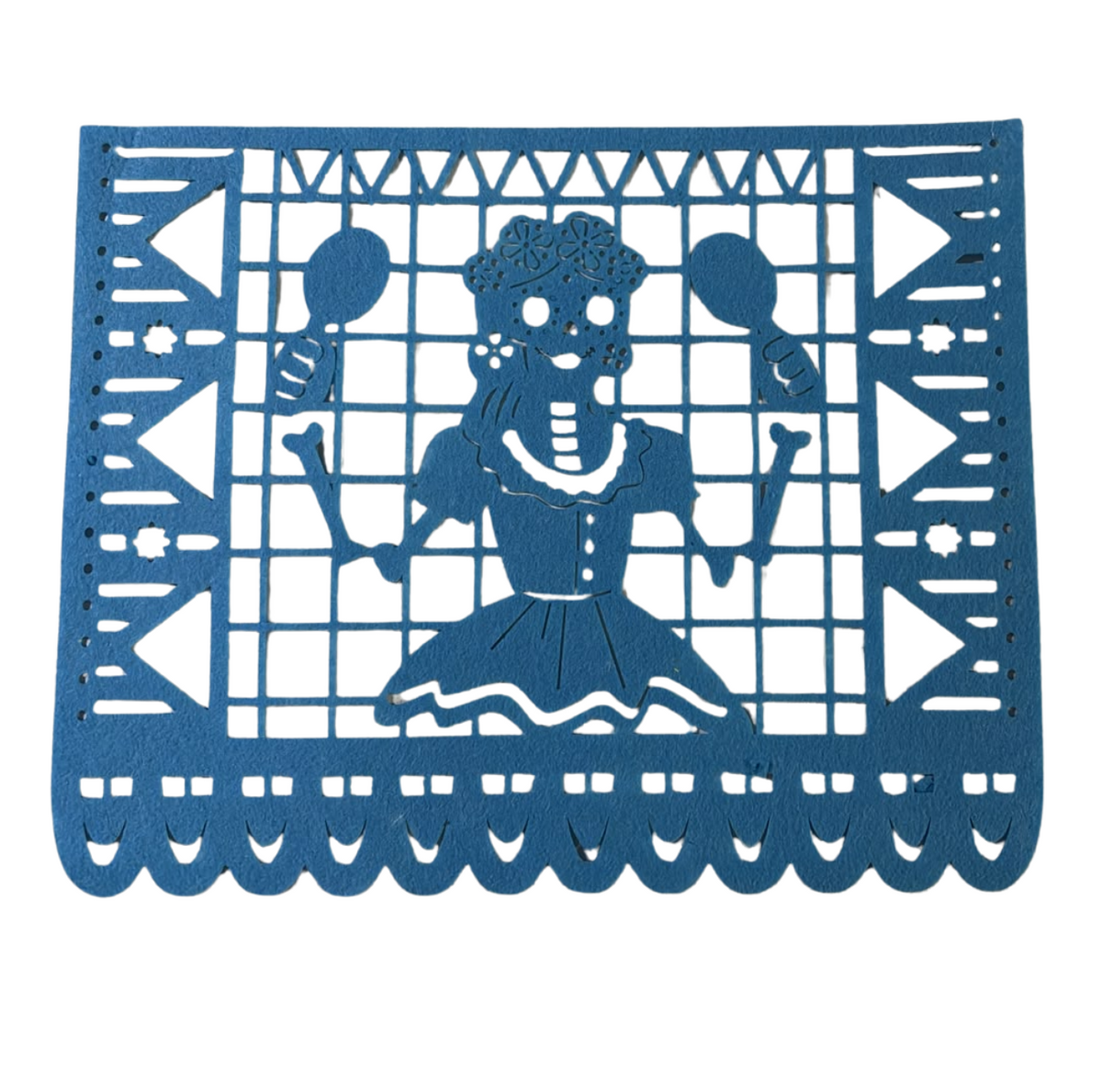 Papel Picado Fieltro Azul 36 x 30