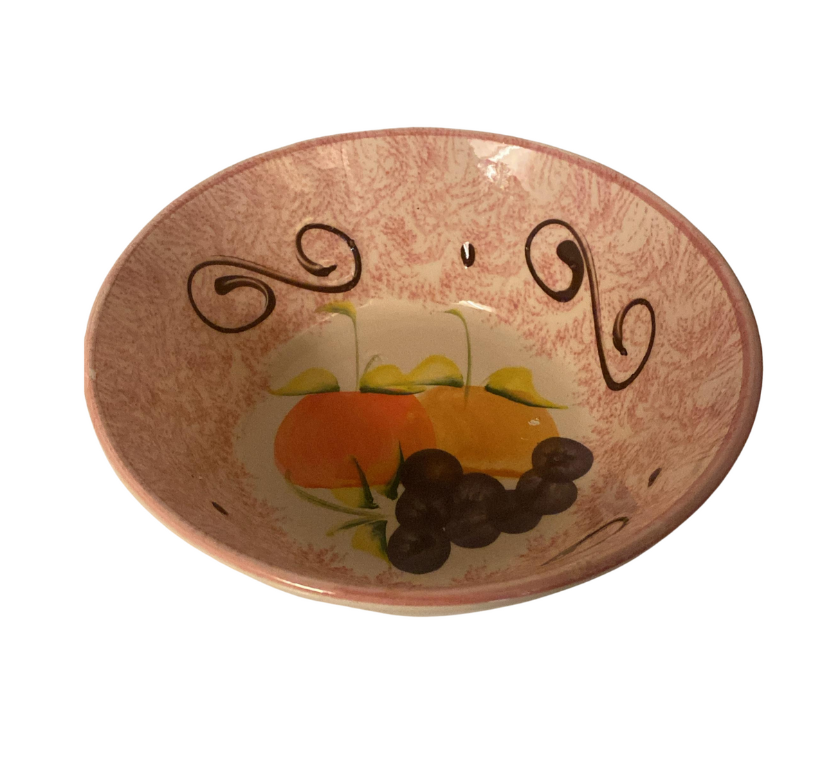 Plato Pozolero Frutas Rosa Cerámica 20 cm