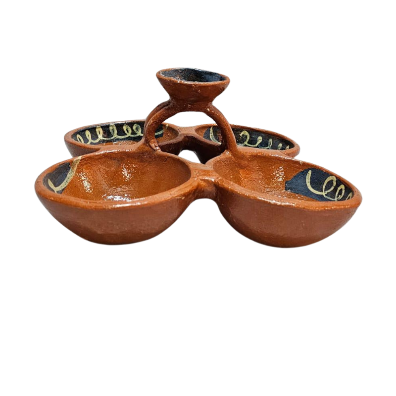 Salseras Barro 4 Compartimientos