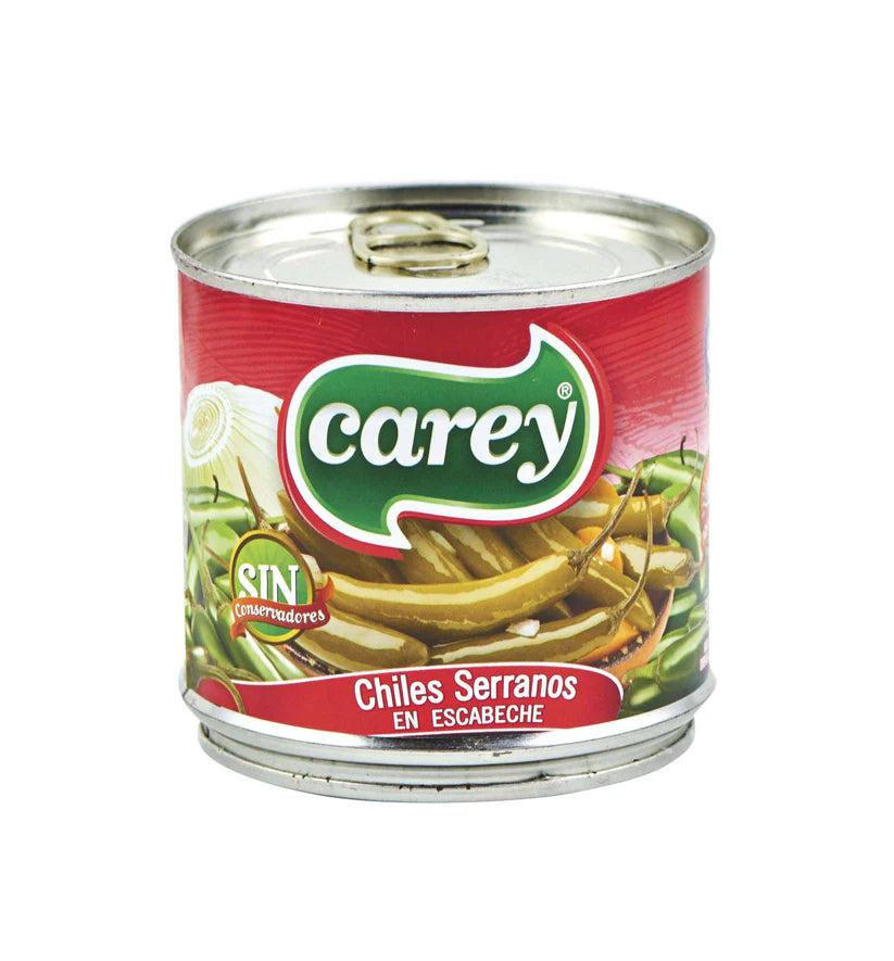 Chile Serranos Enteros en Escabeche 340g - CAREY
