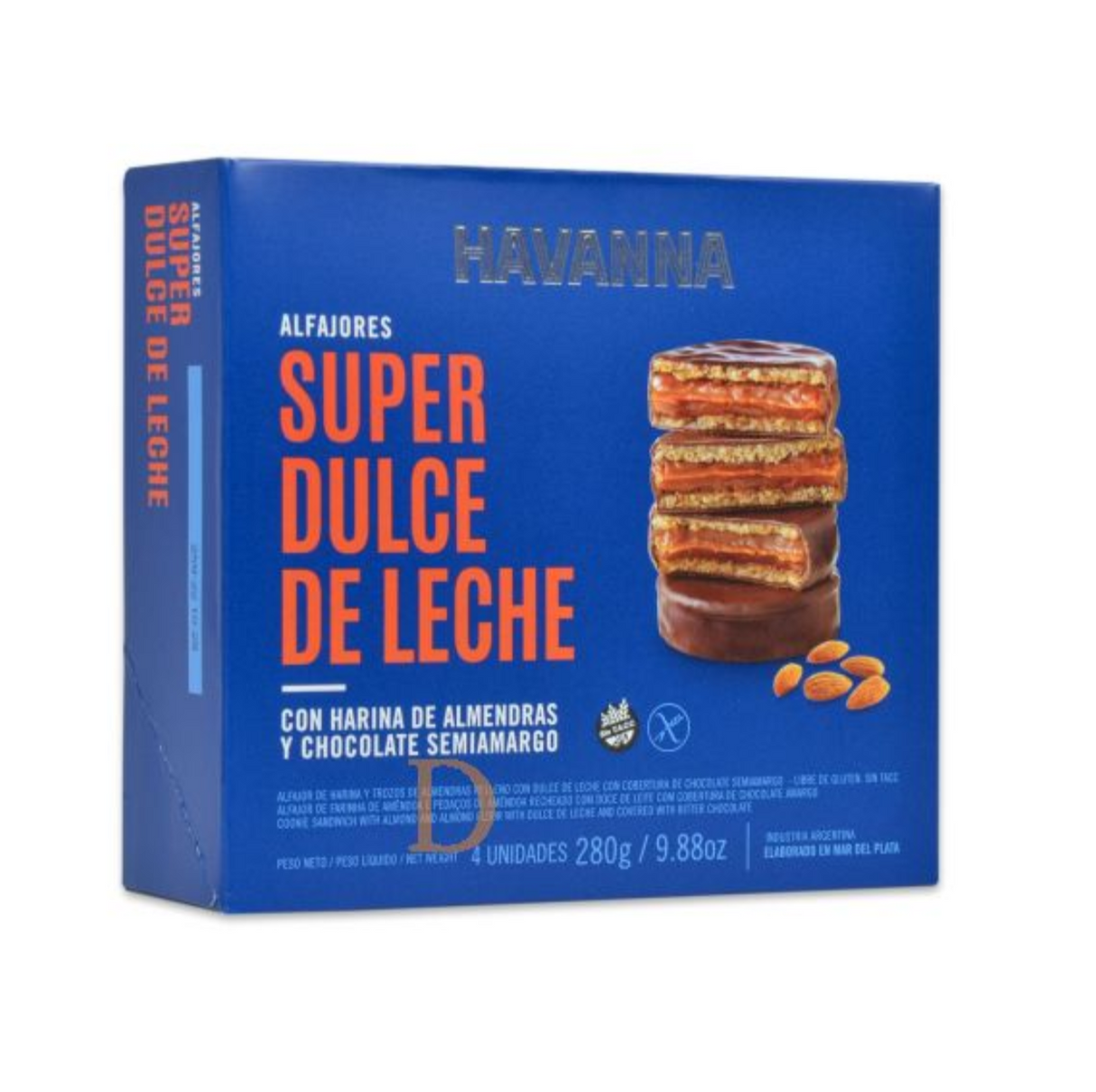 Alfajores Super Dulce de Leche HAVANNA 4 pz 280g