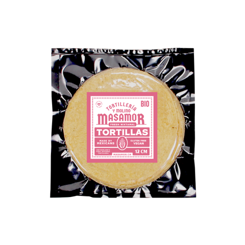 Tortillas de Maiz Amarillo 1 kg 12 cm - TAQUERA BIO -MASAMOR