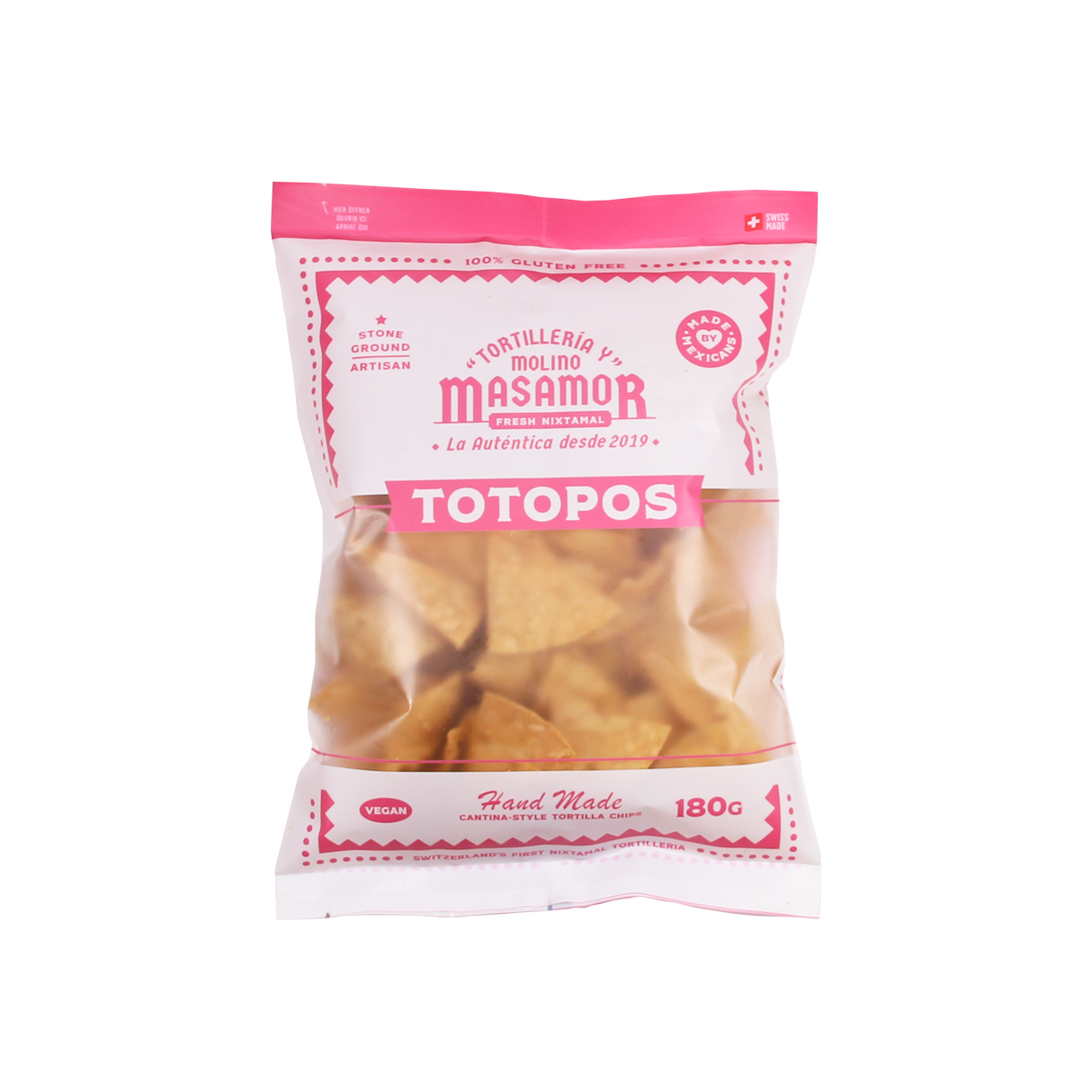 Totopos / Tortilla Chips al Natural 180g MASAMOR