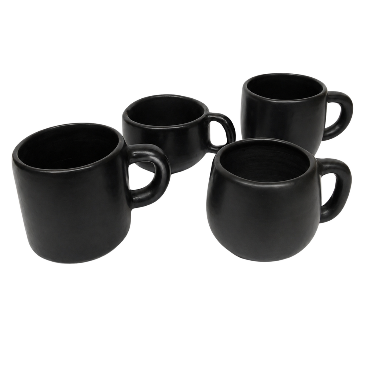 Tazas Lisas Barro Negro