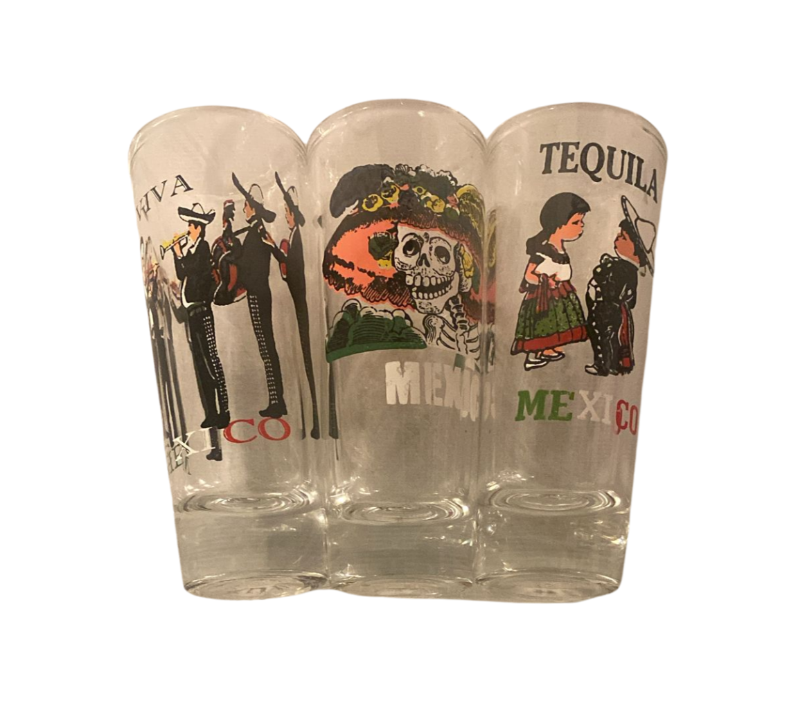 Set de 3 Tequileros con impresion de Serigráfica Varios Modelos