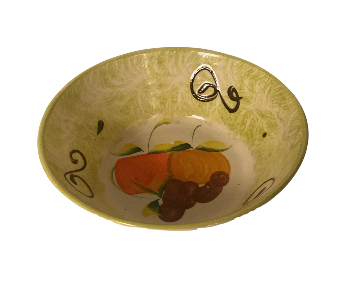 Plato Pozolero Frutas Amarillo de Cerámica 20cm