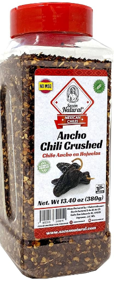 Chile Ancho en Hojuelas 380gr SAZON NATURAL