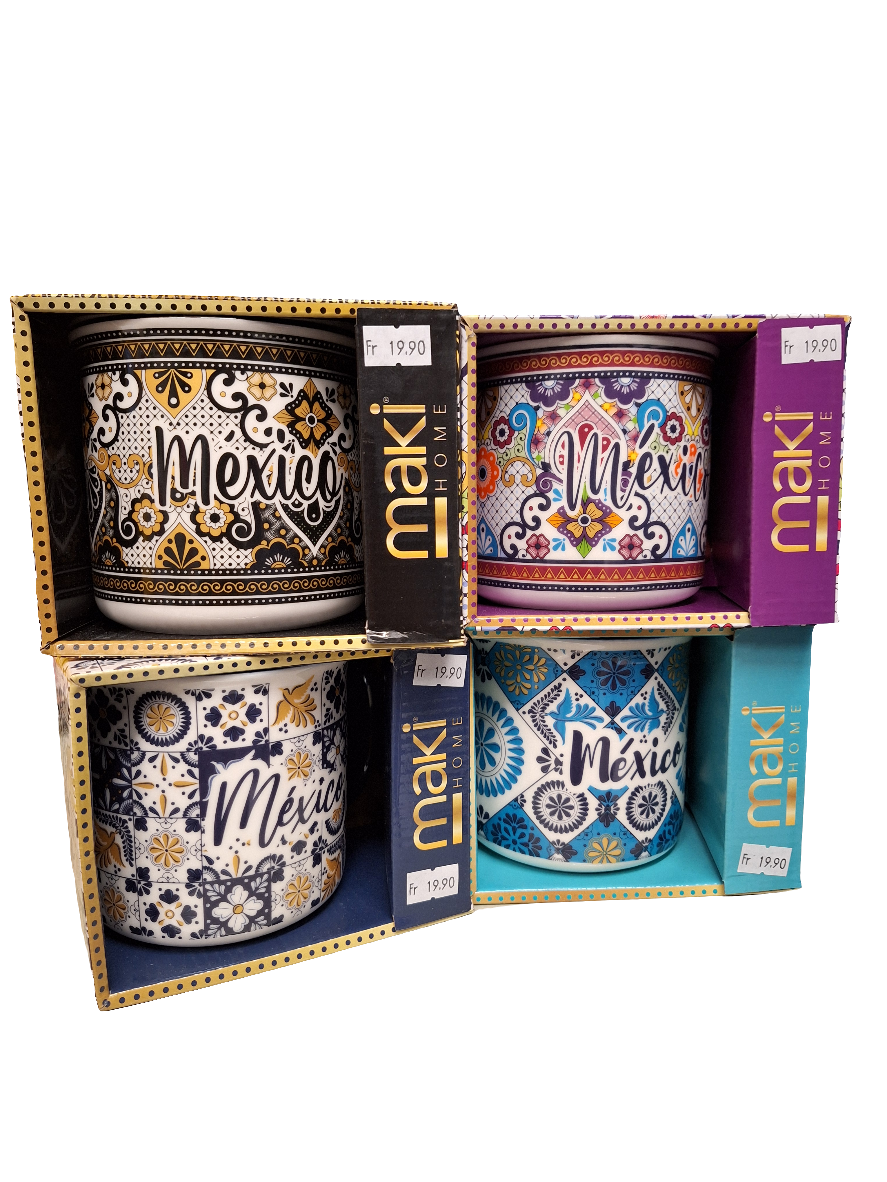 Taza Jumbo Tipo Talavera Porcelana Modelos Varios- MAKI
