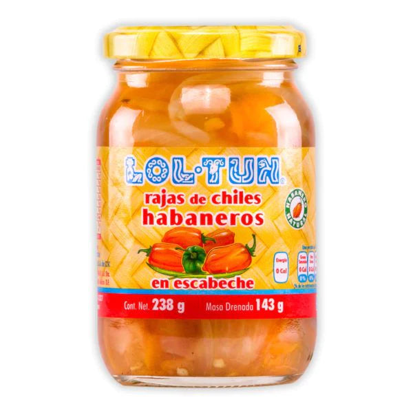 Rajas de Chiles Habaneros 238g LOL-TUN