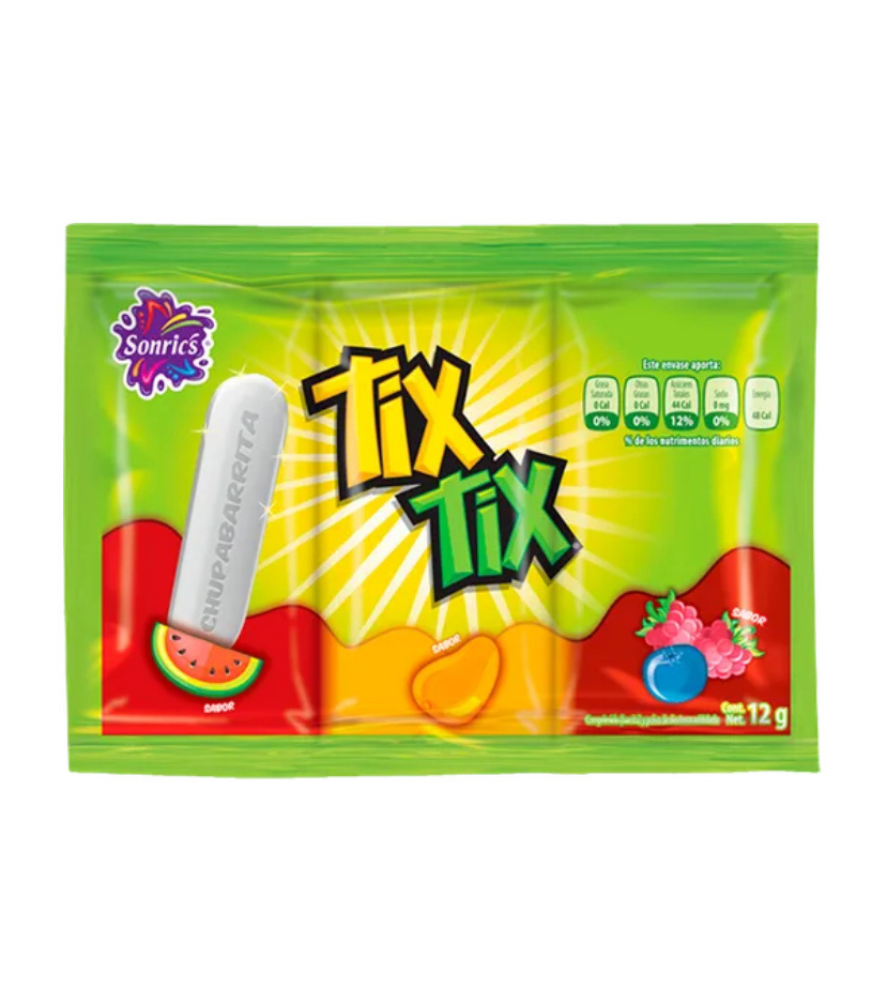 Tix Tix Chupabarrita Sonric's Varios sabores