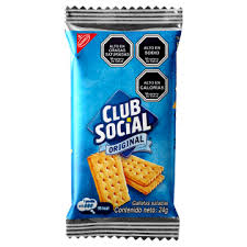 Galletas Saladas 24gr CLUB SOCIAL NABISCO (PIEZA INDIVIDUAL)