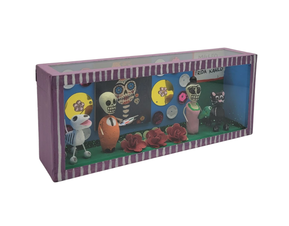 Retablo de DIA DE MUERTOS Rectangular 15.7 x 6.25 cm