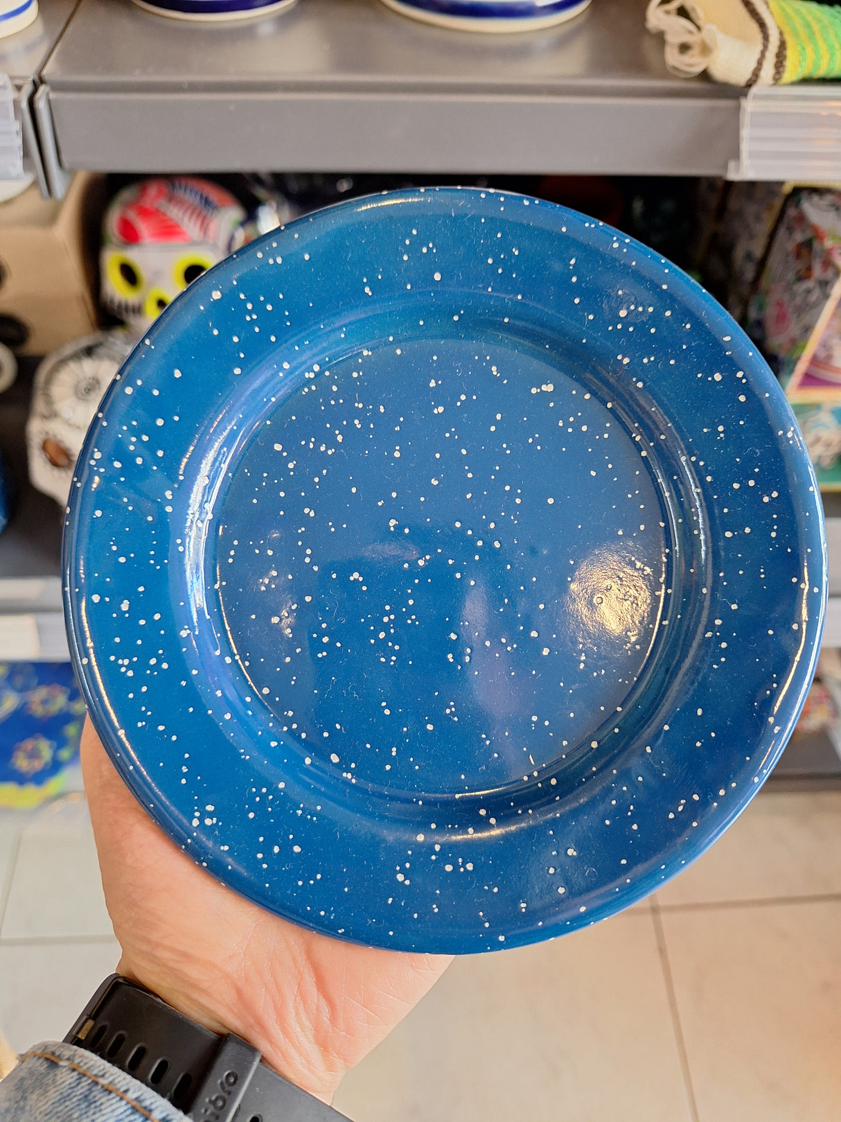 Plato de Peltre Azul - CHICO