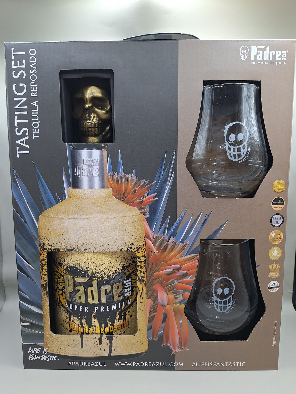 Tasting Set Tequila Reposado 700 ml PADRE AZUL