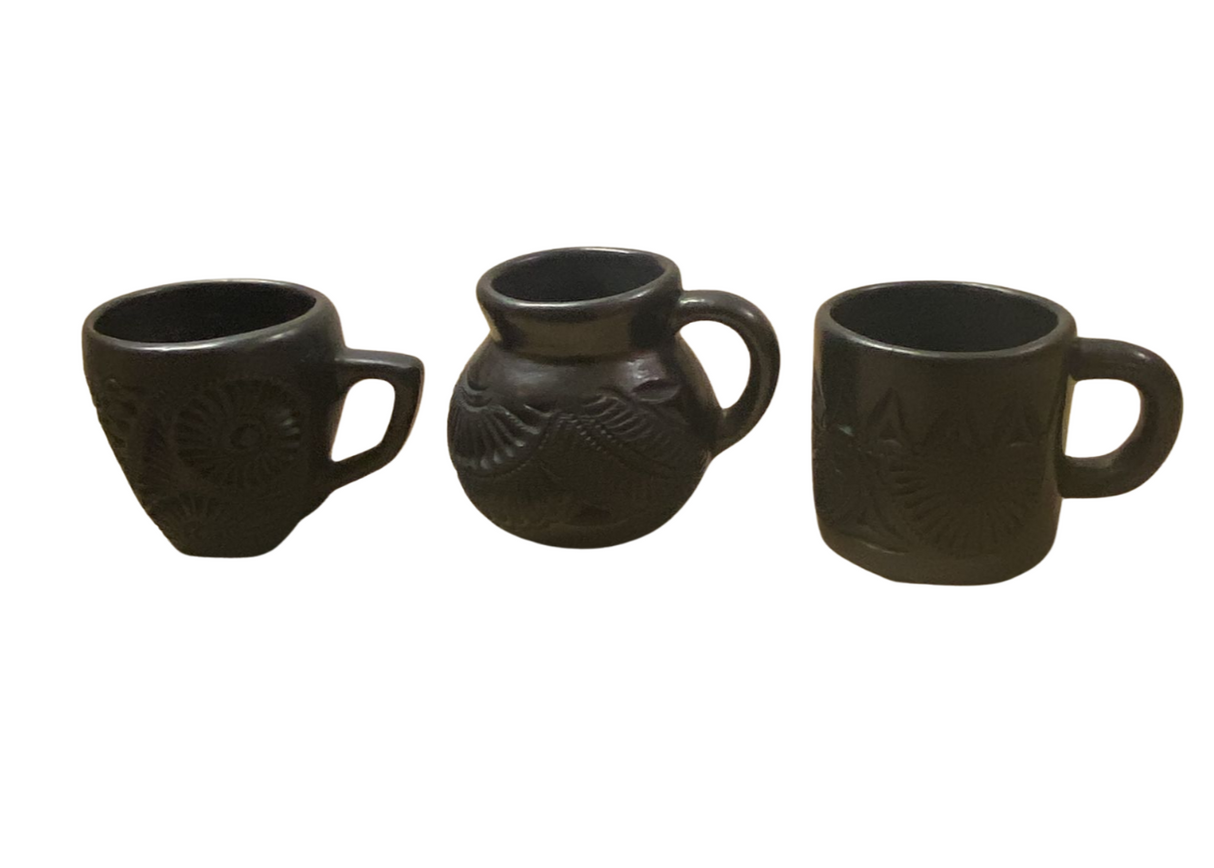 Tazas Variadas Barro Negro