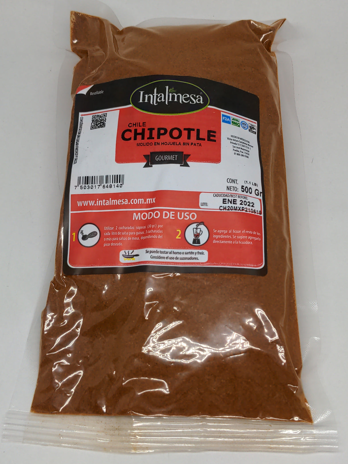 Chile Chipotle 500 g INTALMESA