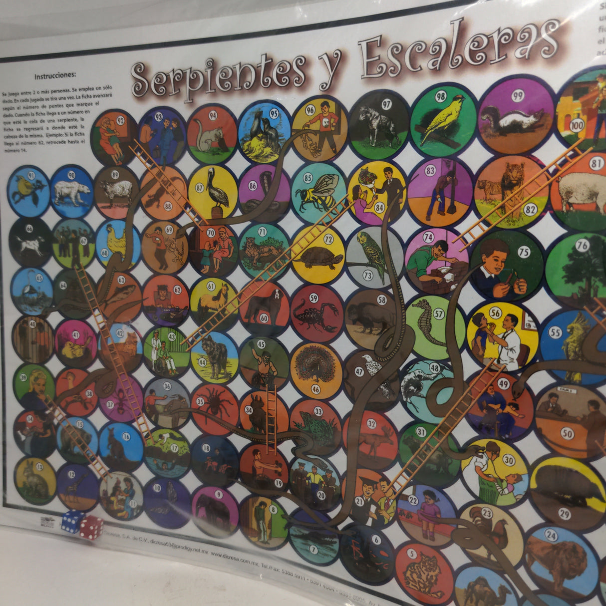 Juego de mesa Serpientes y escaleras & La Oca / 1 pieza