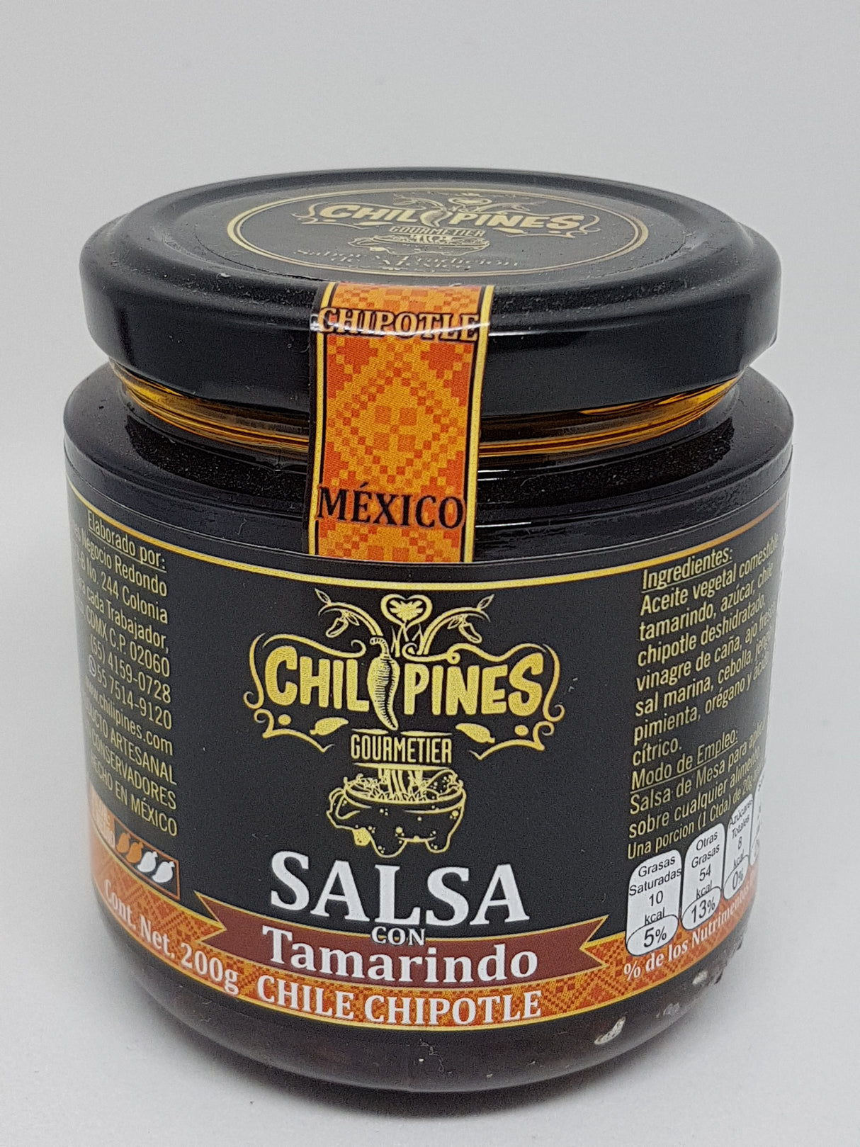 DESCUENTO 30% Salsa de Tamarindo Ahumada con Chipotle 200g Chilipines FECHA DE CADUCIDAD 31.12.2025