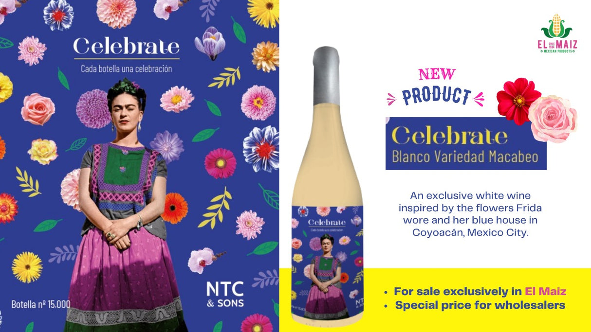 FRIDA CELEBRATE - Bebida Aromatizada a base de vino Variedad Macabeo 750 ml - NTC & SONS