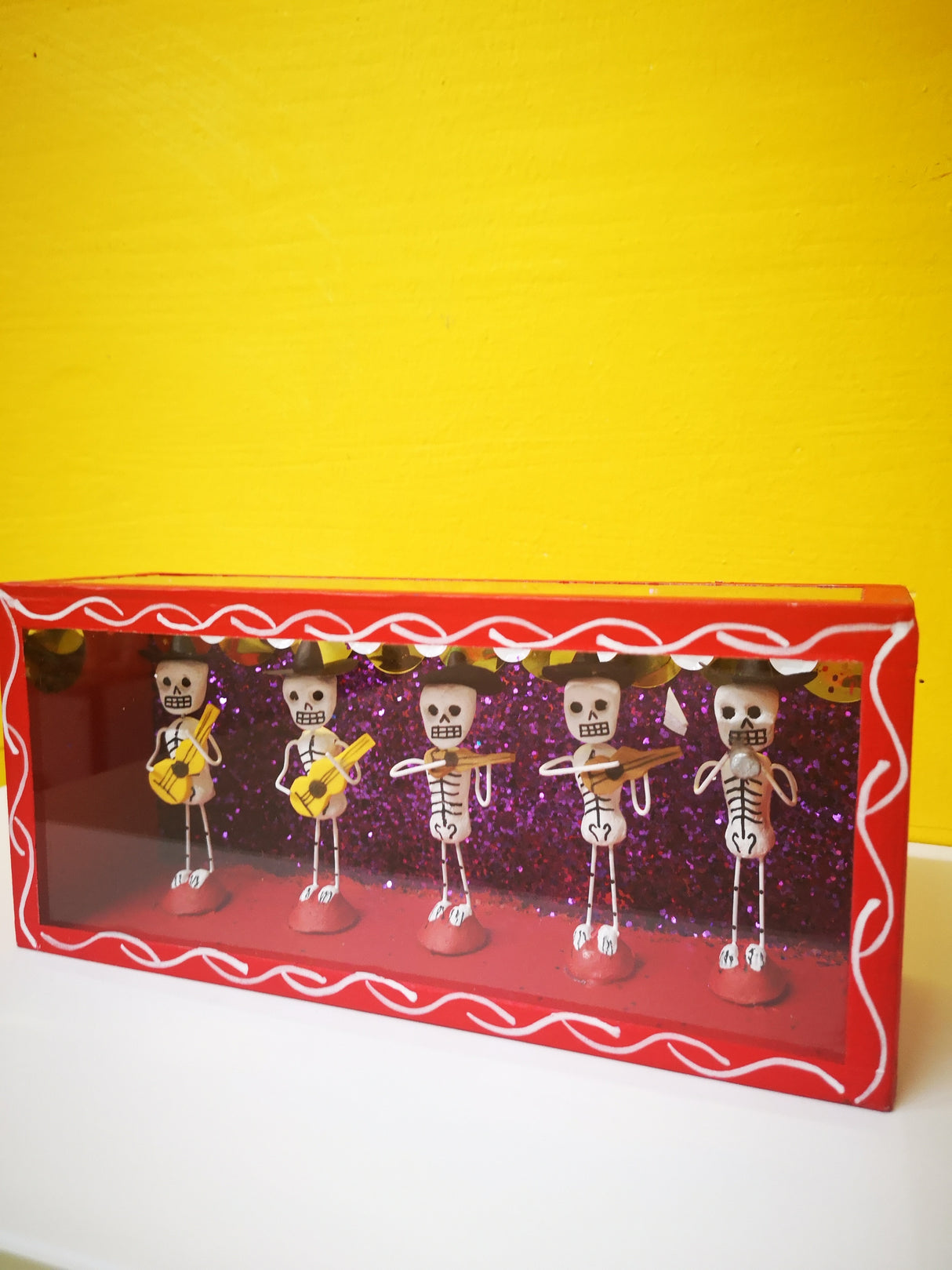Retablo de DIA DE MUERTOS Rectangular 19 x 9.5 cm