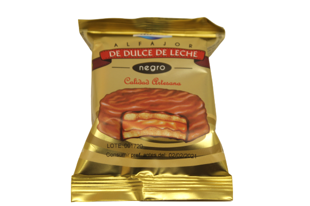 Alfajor de dulce de leche Negro 50 gr - MARDEL