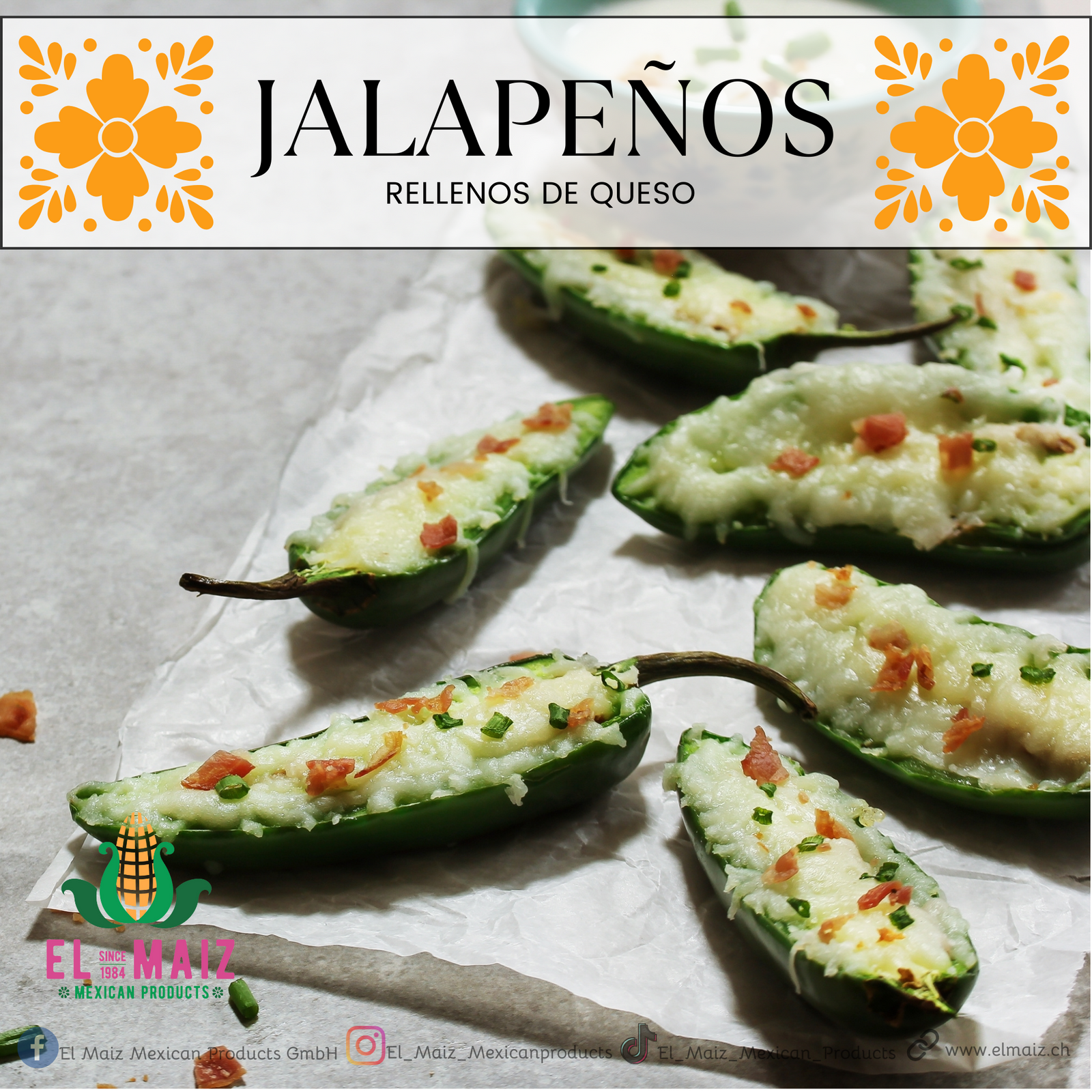 Jalapeños Rellenos de Queso