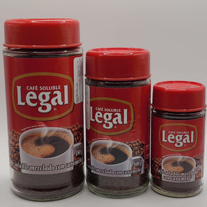 Cafe Soluble con Azucar Caramelizada en frasco de 50 gr LEGAL