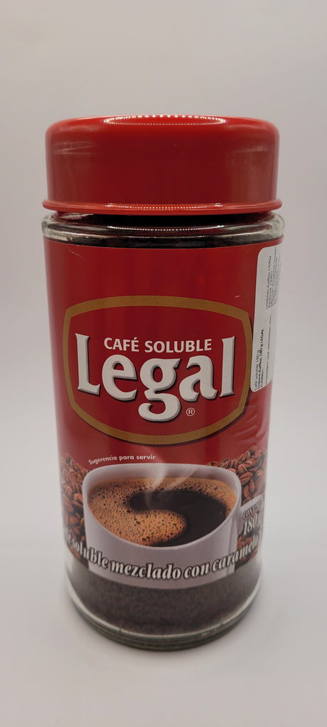 %OFERTA%30% Café Soluble con Azucar Caramelizada en frasco de 180 gr LEGAL