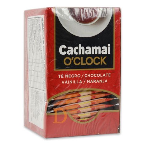 Cachamai O´Clock Té Negro, Chocolate, Vainilla y Naranja - 20 saquitos