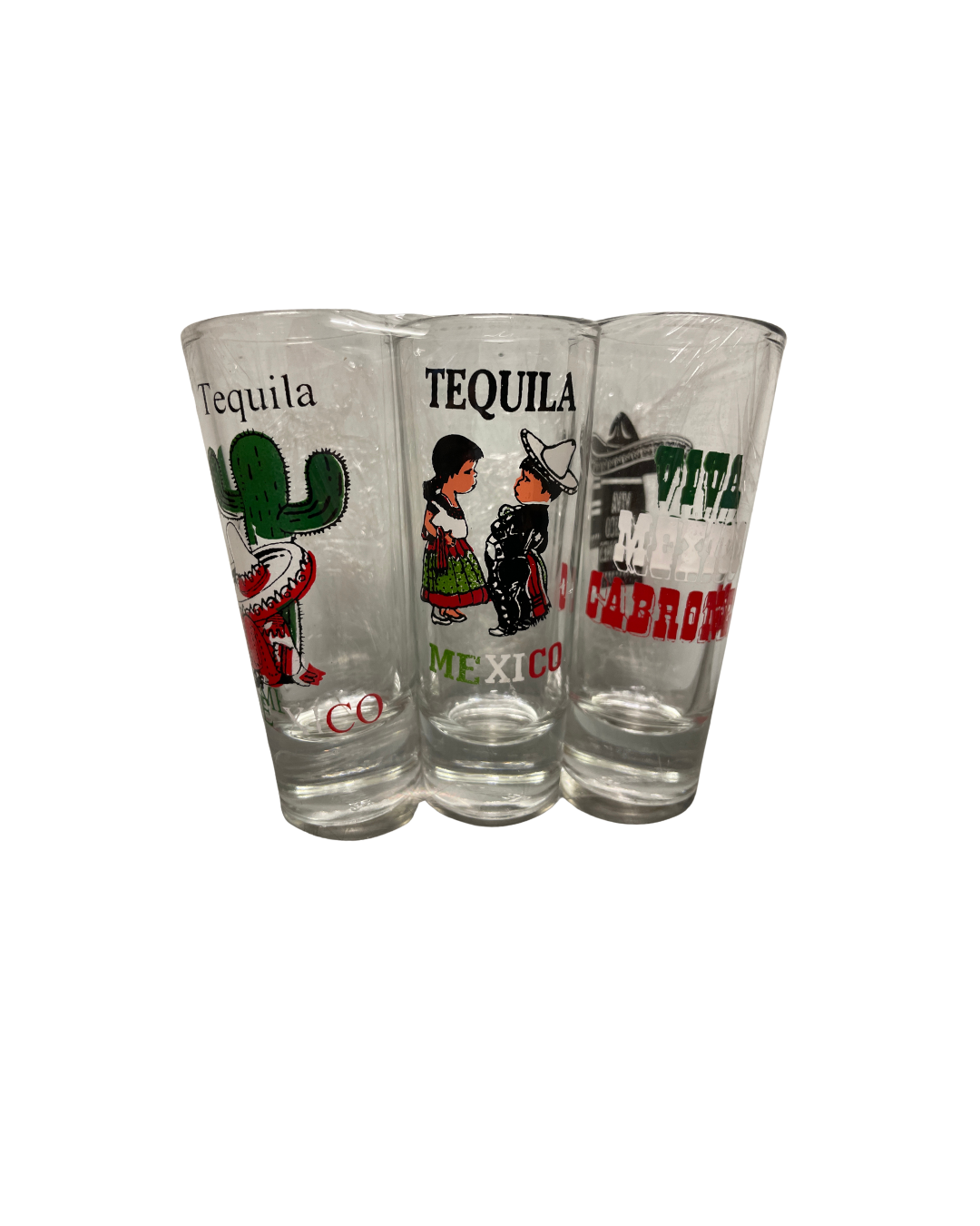 Set de 3 Tequileros  con impresion de Serigrafica