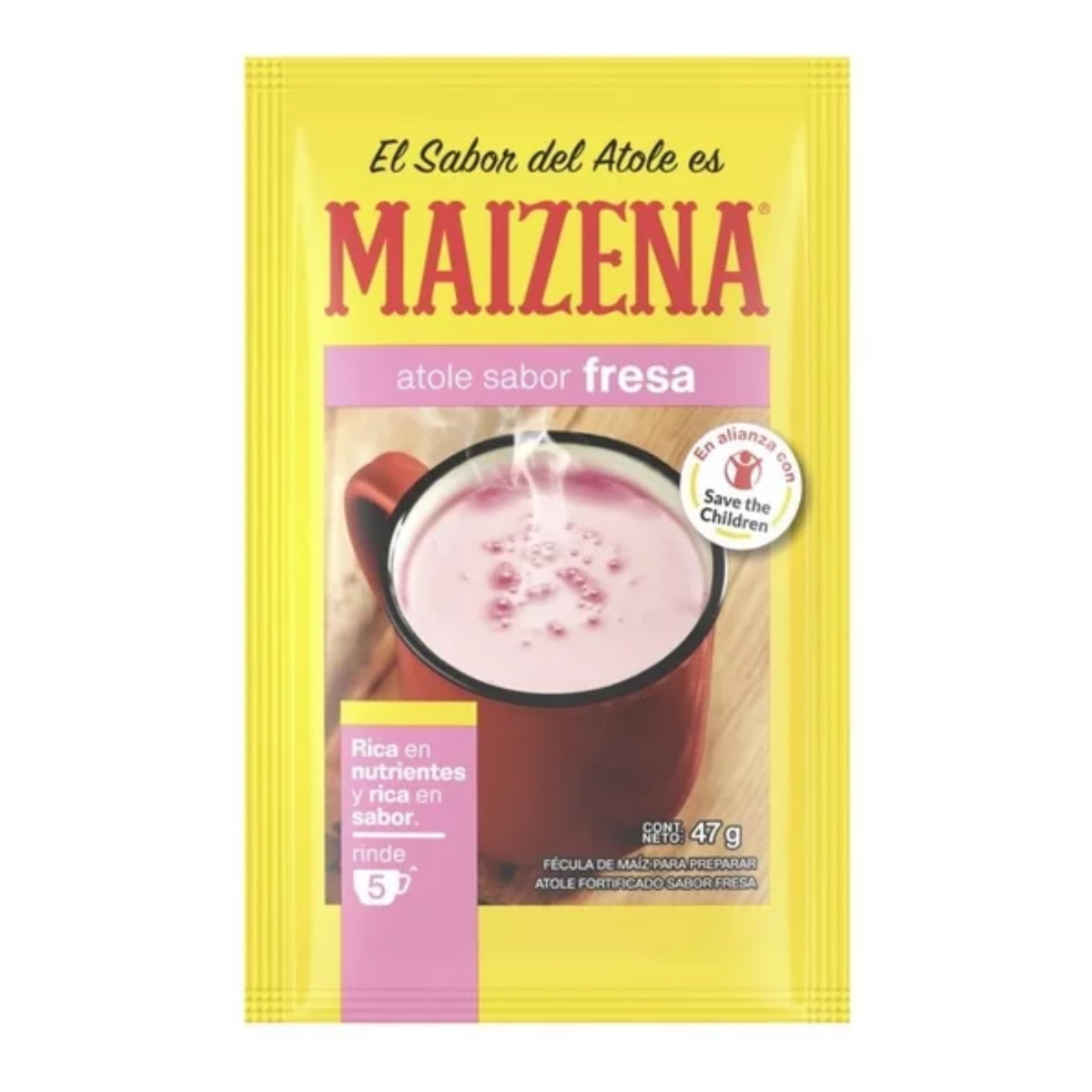 Atole de Fresa 47 gr MAIZENA