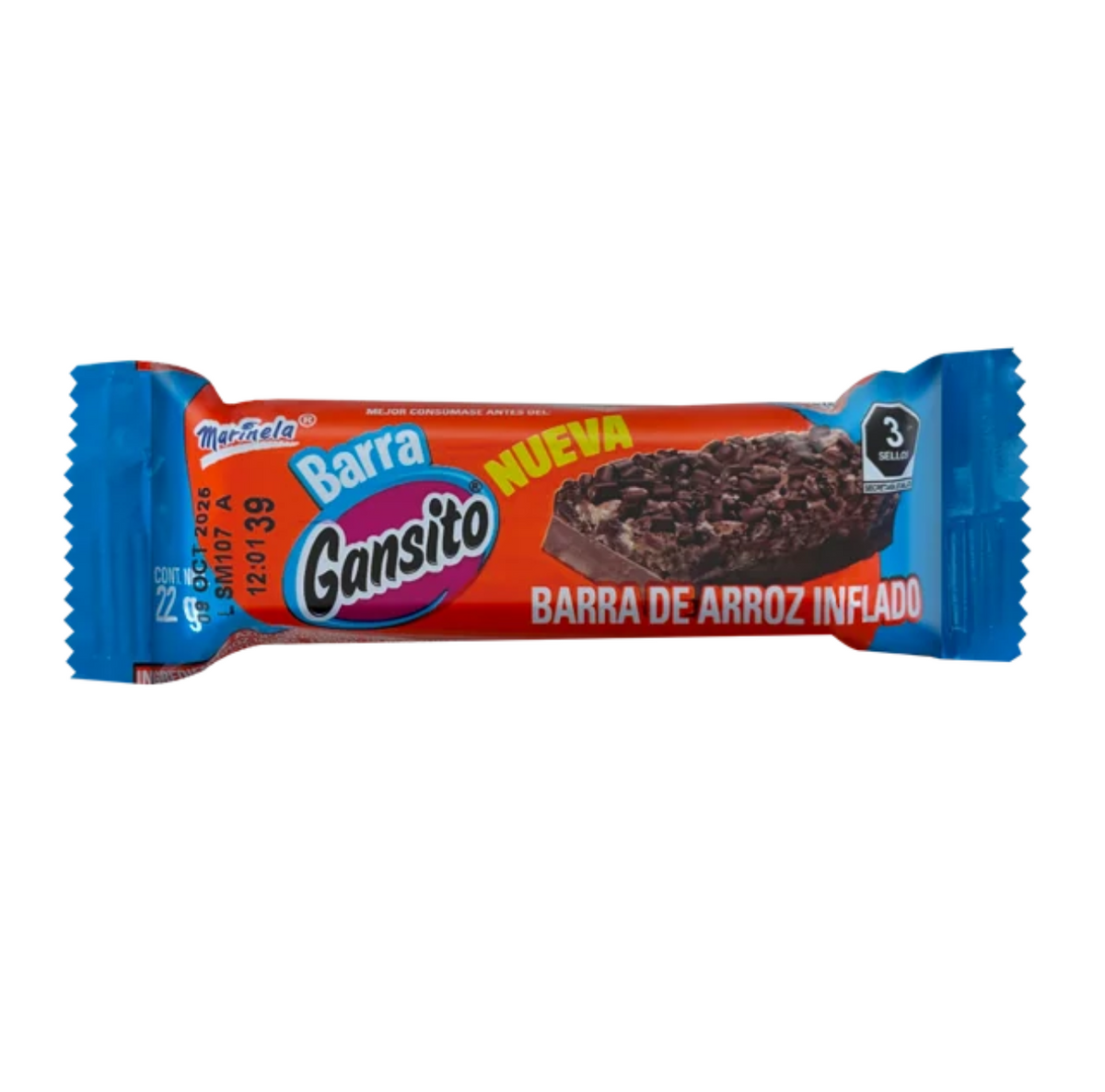 Barra de Arroz Inflado Gansito